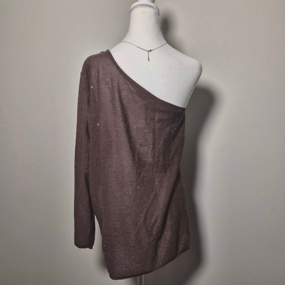 ZARA NWT Sparkly Diamond Studded Fairy Cottagecore Witchy Chocolate Brown Top M - Picture 4 of 9
